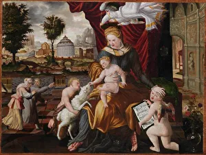 Carnations Prints: The Virgin Mary and Child, the Infant St