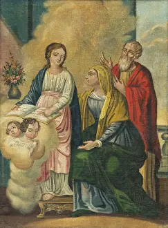 Orava Gallery Prints: Virgin Mary, St. Anna, St. Joachim, 1840-1860. Creator: Unknown