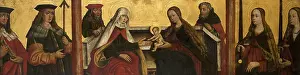 The Virgin Mary's family (St. Anna Samotrzec, Joachim, and Joseph) with St... between 1500-1525. Creator: Unknown.<br> The Virgin Mary's family (St)