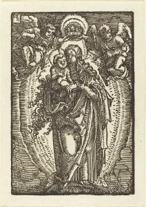 Queen Of Heaven Prints: The Virgin as Queen of Heaven, c. 1513. Creator: Albrecht Altdorfer