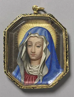 Watercolour On Vellum Prints: The Virgin (recto), c. 1660. Creator: Unknown