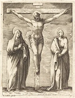 Virgin and Saint John at the Foot of the Cross, 1608/1611. Creator: Jacques Callot Virgin and Saint John at the Foot of the Cross, 1608/1611. Creator: Jacques Callot