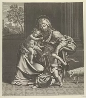 Guidop Reni Gallery: The Virgin seated with the infant Christ on her lap... ca. 1650-1704