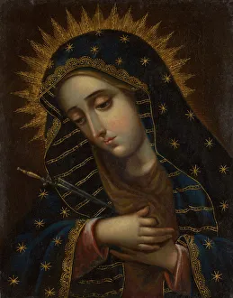 Sorrow Prints: The Virgin of Sorrows, 18th century. Creator: Unknown