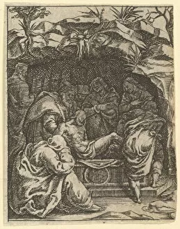 The Virgin of Sorrows: The Entombment; one of nine surrounding compartments from the Vi