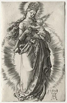 The Virgin with a Starry Crown, 1508. Creator: Albrecht Dürer (German, 1471-1528)