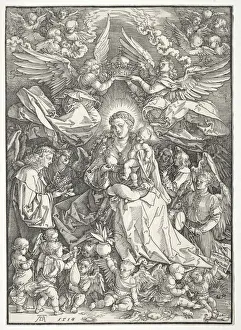 The Virgin Surrounded by Many Angels, 1518. Creator: Albrecht Dürer (German, 1471-1528)
