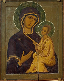 Images Dated 20th June 2013: The Virgin of Tikhvin, 16th century. Artist: Russian icon