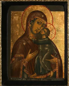 The Virgin of the Tolga (Called Tolgskaya), 1739. Artist: Russian icon The Virgin of the Tolga (Called Tolgskaya), 1739. Artist: Russian icon