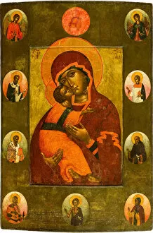 Russian Icon Painting Gallery: The Virgin of Vladimir with Selected Saints
