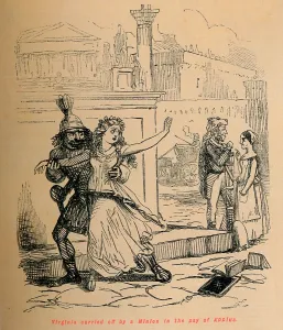 Claudius Prints: Virginia carried off by a Minion in the pay of Appius, 1852. Artist: John Leech