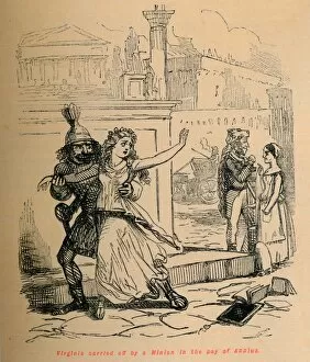 Kidnapped Gallery: Virginia carried off by a Minion in the pay of Appius, 1852. Artist: John Leech