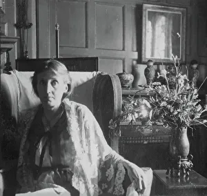 Woolf Prints: Virginia Woolf (1882-1941), 1924. Creator: Morrell, Lady Ottoline (1873-1938)