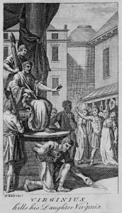 Honour Gallery: Virginius kills his Daughter Virginia, mid 18th century. Creator: Unknown