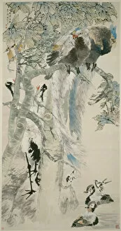 Crane Gallery: The Five Virtues, Qing dynasty (1644-1911), 1895. Creator: Ren Yi