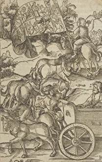 Waving Gallery: The Virtuous Man on a Chariot on his Way to Heaven, from Hymmelwagen auff dem