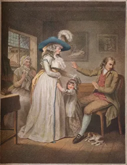 The Virtuous Parent. Laetitia Endeavours In Vain By Parents To Reconcile Her Parents, 1789. Artist: John Raphael Smith