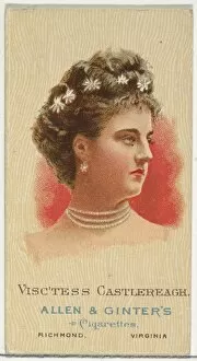Brunette Gallery: Viscountess Castlereagh, from Worlds Beauties, Series 2 (N27) for Allen &