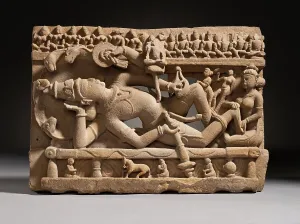 Vishnu Prints: Vishnu in His Cosmic Sleep, 11th century. Creator: Unknown