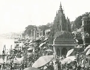 Benares Prints: The Vishnu Pond and Ghat, Benares, India, 1895. Creator: Unknown