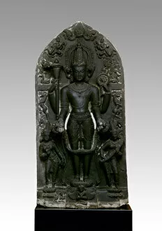 Stoneware Gallery: Vishnu Trivikrama, Pala period, 11th century. Creator: Unknown