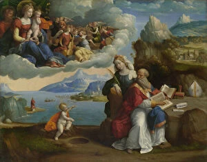 Visions Gallery: The Vision of Saint Augustine, c. 1520. Artist: Garofalo, Benvenuto Tisi da (1481-1559)