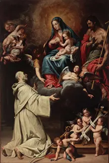 Christian Church Prints: The Vision of Saint Bernard, 1643. Creator: Fiasella, Domenico (1589-1669)
