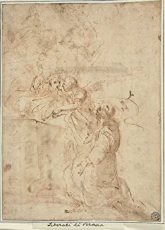 San Francesco Dassisi Prints: Vision of Saint Francis of Assisi at Portiuncula, n.d. Creator: Giovanni Andrea Donducci
