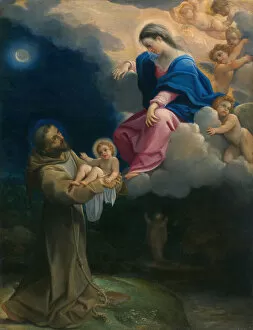 Saint Francis Gallery: The Vision of Saint Francis, c. 1602. Creator: Lodovico Carracci