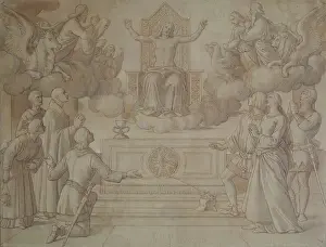 Percival Prints: The Vision of Sir Galahad and his Company - Sketch for 'Religion' in the House of Lords