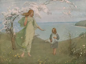 A Vision of Spring, 1901, (c1930). Creator: Thomas Millie Dow