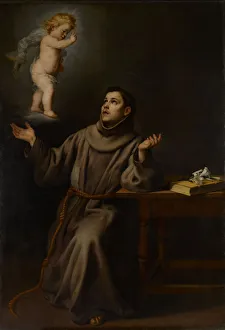 Vision Prints: The Vision of St Anthony of Padua, 1652. Creator: BartolomeEsteban Murillo