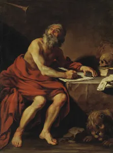Jerome Saint Prints: The Vision of St Jerome, 1626. Creator: Claude Vignon