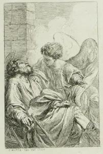 Vision Prints: The Vision of St. Joseph in Egypt, 1764. Creator: Charles Hutin
