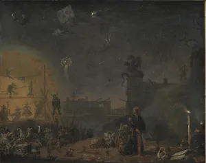 Stilts Prints: The Vision of the Sunday Child, 1660. Creator: Cornelis Saftleven