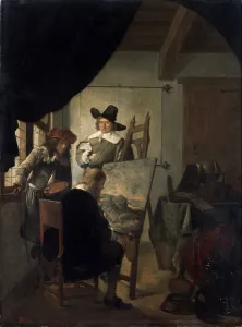Atelier Prints: Visit in an Artists Atelier, 1659. Artist: Job Adriaensz Berckheyde