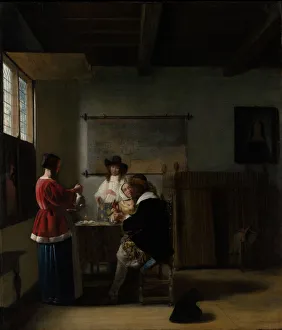Visit Collection: The Visit, ca. 1657. Creator: Pieter de Hooch