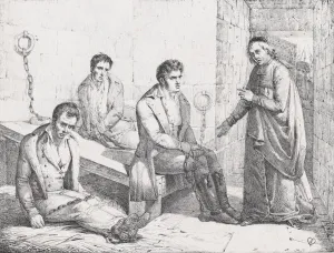 Death Sentence Prints: Visit of a Clergyman to Bastide, Sausion, and Collard, ca. 1825