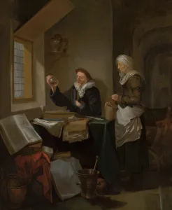 Examining Prints: Visit to the Doctor. Creator: Hendrick Heerschop