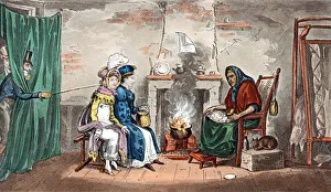 Robert Cruikshank Collection: A visit to a fortune teller, early 19th century. Artist: Isaac Robert Cruikshank