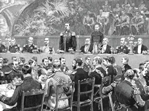 Frank Dadd Prints: The Visit of the French Fleet: The Banquet at the Town Hall, 1891. Creator: Frank Dadd