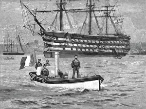 The Visit of the French Fleet; Foes No Longer - French Sailors Visiting the Victory, 1891. Creator: Unknown. The Visit of the French Fleet; Foes No Longer - French Sailors Visiting the Victory, 1891. Creator: Unknown