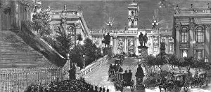 Arriving Gallery: The Visit of the German Emperor to Rome; The arrival at the Capital, 1888. Creator: Unknown