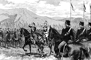 Lancers Prints: The Visit of the German Emperor to Rome; the Emperor and the King of Italy passing between lines o Creator: Unknown
