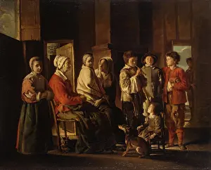 Visitor Prints: Visit to Grandmother, 1645. Creator: Louis Le Nain