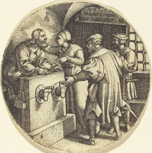 Imprisoned Prints: To Visit the Imprisoned. Creator: Georg Pencz
