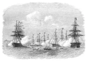 Yard Prints: Visit of the King of Portugal to the English Channel Fleet at Lisbon