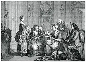Parenthood Prints: The Visit Of The Nurse, (1885). Artist: Eisen