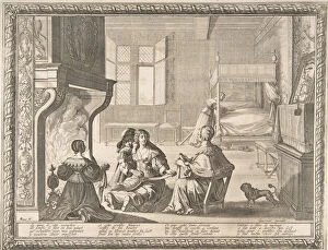 Corset Gallery: Visit of the Nursemaid, 1633. Creator: Abraham Bosse
