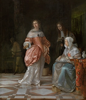 The Visit to the Nursery, 1664. Creator: Eglon Hendrik van der Neer